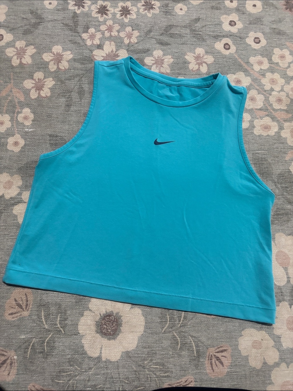 Nike Bright Turquoise Cropped Muscle Tank